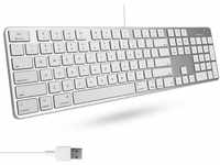 Macally Ultradünne USB-Tastatur mit Nummernfeld für Apple Mac Pro, MacBook...