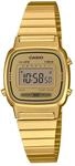Casio Damen-Armbanduhr Vintage Digital Quarz Edelstahl beschichtet LA670WGA-9DF