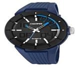 Calypso Herren Armbanduhr blau, Kunststoff Armband, Durchmesser: 47mm,
