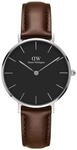 Daniel Wellington Petite Bristol Uhr Damen, 32mm Leder Silber Damen Uhr