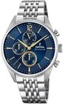 Festina Herren Uhr Analog aus Edelstahl 316L Silber - Quarzwerk - Chronograph -