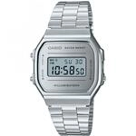 CASIO Unisex Erwachsene Armbanduhr Digital Quarz Edelstahl A168WEM-7EF