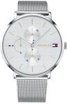 Tommy Hilfiger Multi Zifferblatt Quarz Uhr f&uuml;r Damen mit Silbernes
