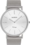Oozoo Vintage Armbanduhr mit Edelstahl Milanaise Metallband 44 MM