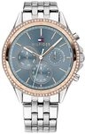 Tommy Hilfiger Multi Zifferblatt Quarz Uhr f&uuml;r Damen mit Silbernes Edelstahlarmband
