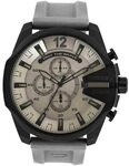 Diesel Herrenuhr Mega Chief, Chronographenwerk, 51 mm schwarzes Edelstahlgeh&auml;use mit