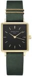 Rosefield The Boxy Damen Uhr analog Quarzwerk mit Leder Armband QBFGG-Q031