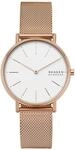 Skagen Damenuhr Signatur, Zweizeiger Uhrwerk, 38mm Rose Gold Edelstahlgeh&auml;use mit