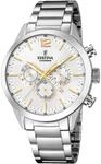 Festina Herren Uhr Analog aus Edelstahl 316L - Quarzwerk - Chronograph - Kalender -