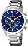 Festina Herren Uhr Analog aus Edelstahl 316L - Quarzwerk - Chronograph - Kalender -