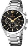 Festina Herren Uhr Analog aus Edelstahl 316L - Quarzwerk - Chronograph - Kalender -