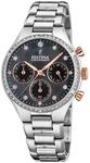 Festina Damen Uhr Analog Edelstahl 316L Silber - Quarz Chronograph - Mineralglas
