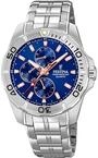 Festina Herren Uhr Analog aus Edelstahl 316L Silber - Quarzwerk - Mineralglas mit