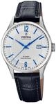 Festina Swiss Made Herrenuhr Analog aus Leder Schwarz | Quarzwerk, Kalender,