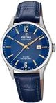Festina Swiss Made Herrenuhr Analog aus Leder Blau | Quarzwerk, Kalender,