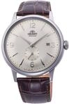 Orient Automatik Herren Armbanduhr aus Edelstahl und Leder in der Farbe