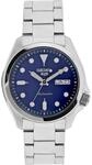 Seiko 5 Sports Armbanduhr Herren, Silber Blau, Edelstahl, Hardlexglas, Durchmesser