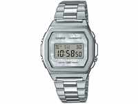 Casio Unisex Digital Quarz Uhr mit Edelstahl Armband A1000D-7EF