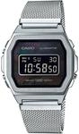 Casio Vintage Iconic Damen Armbanduhr Edelstahl/Silber/Schwarz / 38 mm