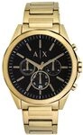 Armani Exchange Herren Quartz Armbanduhr, 44.00mm Geh&auml;usegr&ouml;&Atilde;&Yuml;e mit schwarz