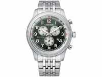 Citizen Herren Analog Eco-Drive Uhr mit Edelstahl Armband AT2460-89X