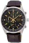 Seiko Herren-Uhr Quarz Edelstahl mit Lederband SSB385P1