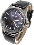 Boccia Titanium Classic Solar Herren Armbanduhr Leder Schwarz, 39mm