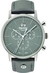 Bruno Sohnle Herren Stuttgart Chrono 42mm grau mit Lederband 17-13177-841