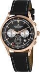 Jacques Lemans Herren-Uhren Analog Quarz One Size Schwarz 32017055