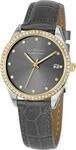 JACQUES LEMANS Damenuhr La Passion Lederarmband massiv Edelstahl ip-Gold/Bicolor