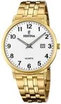 Festina Herrenuhr Analog aus Edelstahl 316l Goldfarben