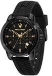 Maserati Herrenuhr, Successo Kollektion, aus Edelstahl, Silikon, mit Silikon-Armband