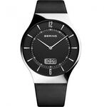 BERING Herren Uhr Funk Movement - Radio controlled Collection mit Kalbsleder und