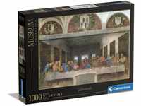 Clementoni 31447 Leonardo – Das Abendmahl – Puzzle 1000 Teile, Museum Collection,