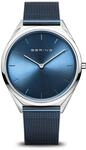 BERING Unisex Uhr Quarz Movement - Ultra Slim Collection mit Edelstahl und Saphirglas