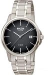 Boccia Herren Armbanduhr mit Geh&auml;use aus Titan, in der Farbe: Silber, Armband aus: