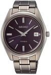 Seiko Herren-Uhr Quarz Titan mit Edelstahlband SUR373P1