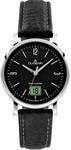 DUGENA Damen-Armbanduhr 4460848 Mondo, Funk, Quarz, schwarzes Zifferblatt,