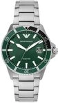 Emporio Armani Uhr f&uuml;r Herren, DreizeigerDatumswerk, 42mm Silbernes