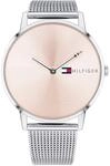 Tommy Hilfiger Analog Quarzuhr für Damen mit Silbernes Edelstahl-Mesh-Gliederarmband Tommy Hilfiger Analog Quarzuhr für Damen mit Silbernes Edelstahl-Mesh-Gliederarmband