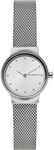 Skagen Freja Uhr für Damen, Quarzwerk mit Edelstahl- oder Lederarmband, Silberton Skagen Freja Uhr für Damen, Quarzwerk mit Edelstahl- oder Lederarmband, Silberton