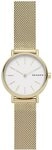 Skagen Signatur Uhr für Damen, Quarzwerk mit Edelstahl- oder Lederarmband, Goldton Skagen Signatur Uhr für Damen, Quarzwerk mit Edelstahl- oder Lederarmband, Goldton