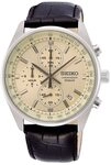 Seiko Herren-Uhr Quarz Edelstahl mit Lederband SSB383P1