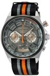 Seiko Herren-Uhr Quarz Edelstahl mit Textilband SSB403P1