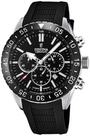 Festina Herren Uhr Analog mit Schwarzem Kautschukarmband - Quarzwerk - Chronograph -