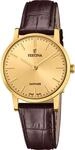 Festina Swiss Made Damenuhr Analog aus Leder Braun | Quarzwerk, Robustes Saphirglas,