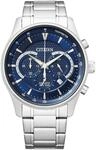 Citizen Herren Armbanduhr aus Edelstahl in der Farbe Silber-Blau 42mm,