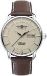 Zeppelin Atlantic Herren Uhr analog Automatik mit Leder Armband 8466-5
