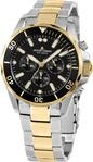 JACQUES LEMANS Herrenuhr Liverpool Edelstahlband massiv Edelstahl ip-Gold/Bicolor