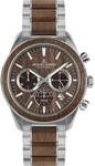 JACQUES LEMANS Holzuhr Herren, Solar Wood Herrenuhr - Model 1-2115J, Chronograph und